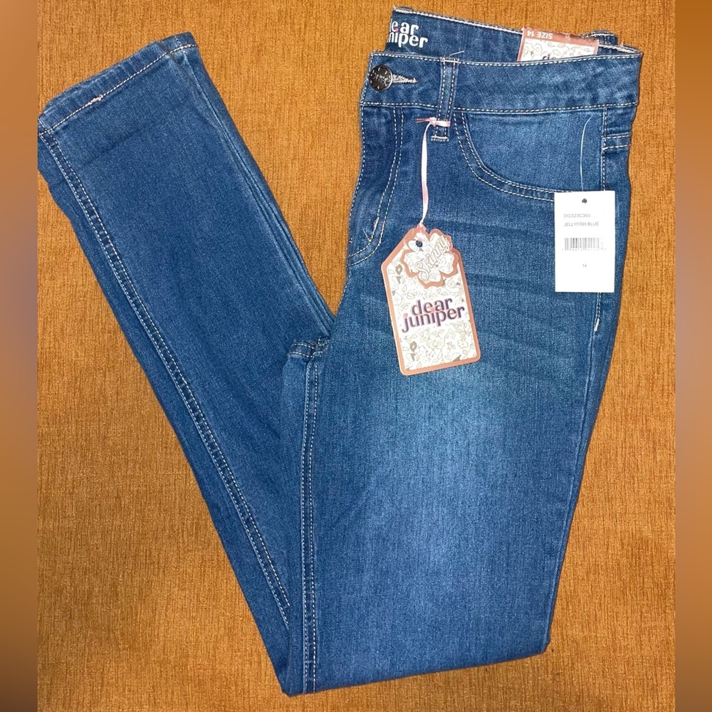 NWT DEAR JUNIPER JEAN GIRL SIZE 14 JELLYFISH BLUE